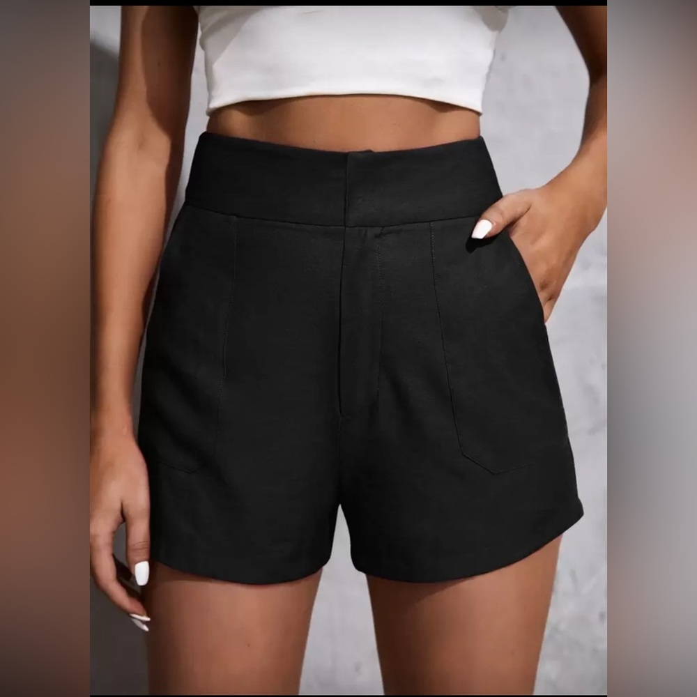 🖤 SHEIN High-Waisted Black Shorts – Size M (EUC) 🖤